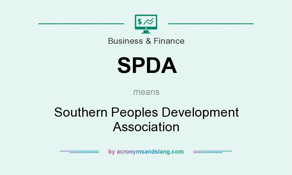 What does SPDA mean? It stands for Southern Peoples Development Association