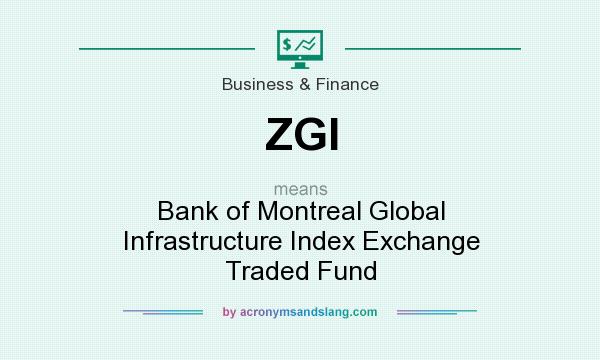What does ZGI mean? It stands for Bank of Montreal Global Infrastructure Index Exchange Traded Fund