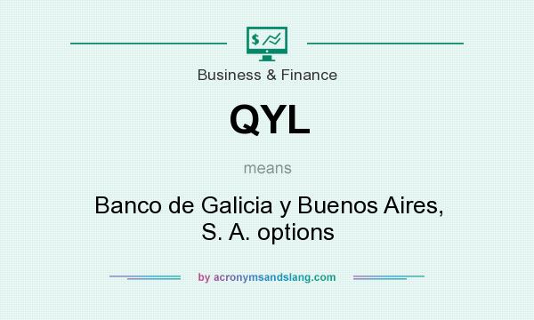 What does QYL mean? It stands for Banco de Galicia y Buenos Aires, S. A. options