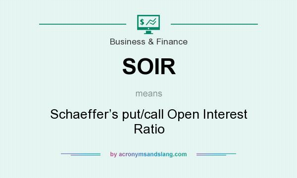 What does SOIR mean? It stands for Schaeffer’s put/call Open Interest Ratio