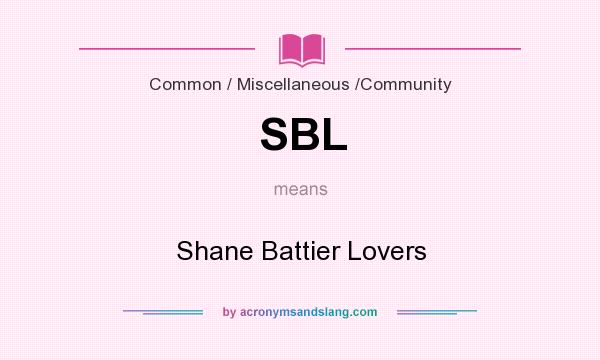 What does SBL mean? It stands for Shane Battier Lovers