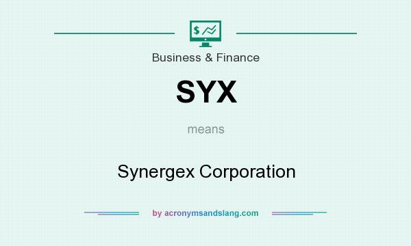 What does SYX mean? It stands for Synergex Corporation