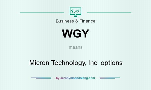 What does WGY mean? It stands for Micron Technology, Inc. options