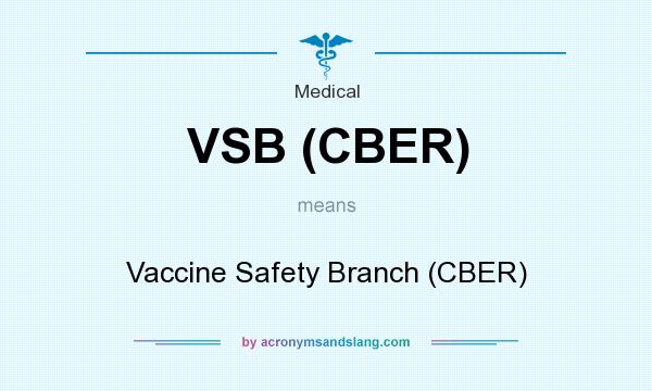 What does VSB (CBER) mean? It stands for Vaccine Safety Branch (CBER)