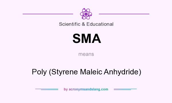 What does SMA mean? It stands for Poly (Styrene Maleic Anhydride)