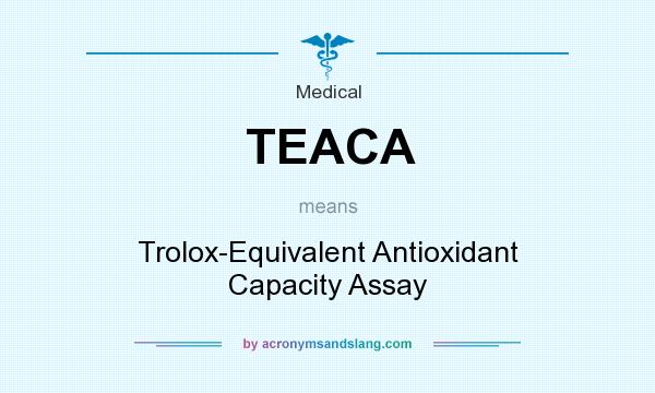 What does TEACA mean? It stands for Trolox-Equivalent Antioxidant Capacity Assay