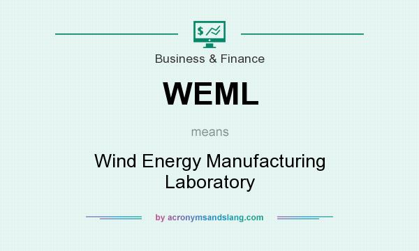 What does WEML mean? It stands for Wind Energy Manufacturing Laboratory