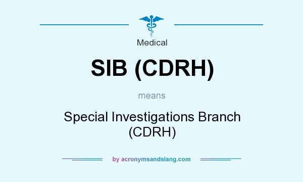 What does SIB (CDRH) mean? It stands for Special Investigations Branch (CDRH)