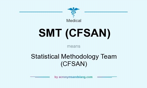What does SMT (CFSAN) mean? It stands for Statistical Methodology Team (CFSAN)