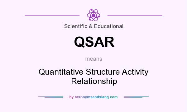 What does QSAR mean? It stands for Quantitative Structure Activity Relationship
