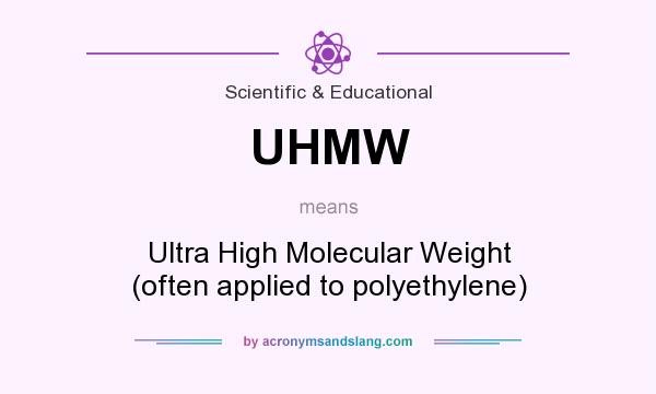What does UHMW mean? It stands for Ultra High Molecular Weight (often applied to polyethylene)