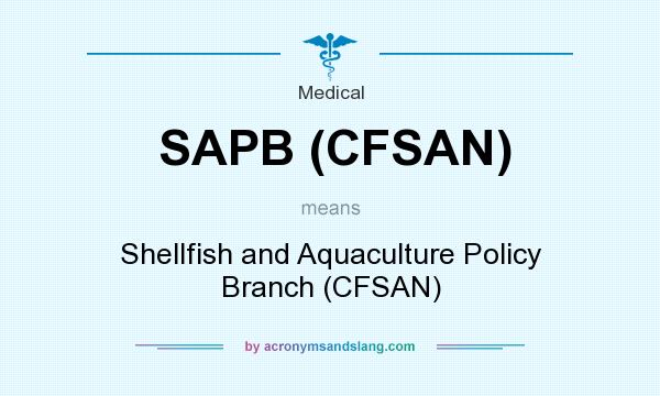 What does SAPB (CFSAN) mean? It stands for Shellfish and Aquaculture Policy Branch (CFSAN)