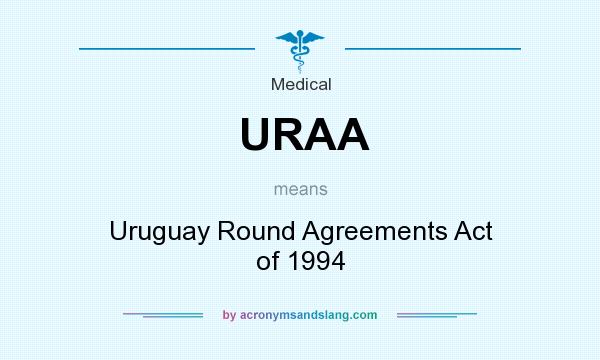 What does URAA mean? It stands for Uruguay Round Agreements Act of 1994