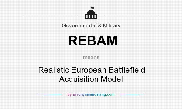 What does REBAM mean? It stands for Realistic European Battlefield Acquisition Model