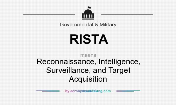 What does RISTA mean? It stands for Reconnaissance, Intelligence, Surveillance, and Target Acquisition