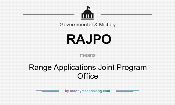 What does RAJPO mean? It stands for Range Applications Joint Program Office
