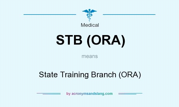 What does STB (ORA) mean? It stands for State Training Branch (ORA)