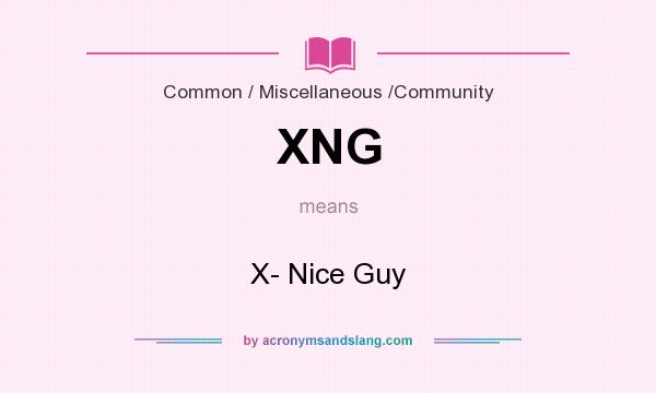 What does XNG mean? It stands for X- Nice Guy
