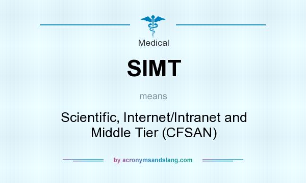 What does SIMT mean? It stands for Scientific, Internet/Intranet and Middle Tier (CFSAN)