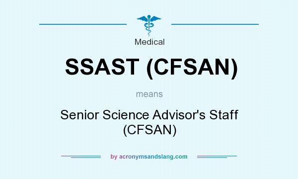 What does SSAST (CFSAN) mean? It stands for Senior Science Advisor`s Staff (CFSAN)