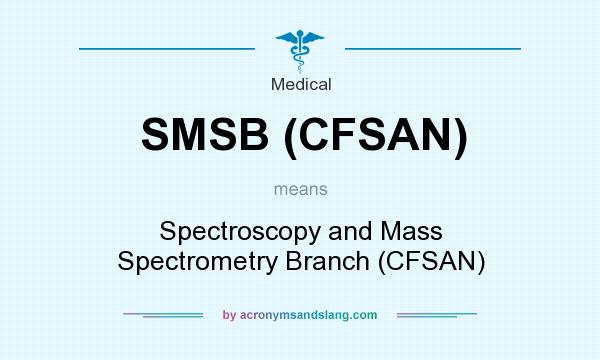 What does SMSB (CFSAN) mean? It stands for Spectroscopy and Mass Spectrometry Branch (CFSAN)