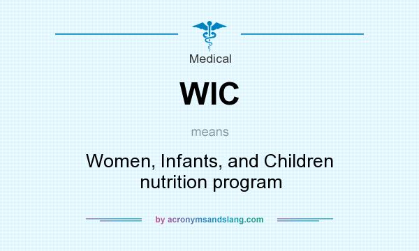 What does WIC mean? It stands for Women, Infants, and Children nutrition program