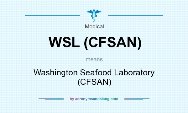 What does WSL (CFSAN) mean? It stands for Washington Seafood Laboratory (CFSAN)