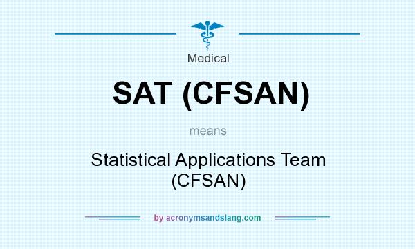 What does SAT (CFSAN) mean? It stands for Statistical Applications Team (CFSAN)