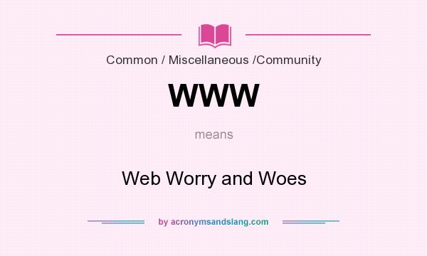 What does WWW mean? It stands for Web Worry and Woes