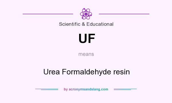 What does UF mean? It stands for Urea Formaldehyde resin