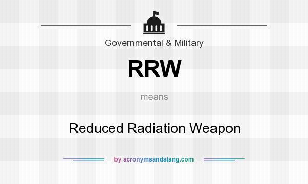 What does RRW mean? It stands for Reduced Radiation Weapon