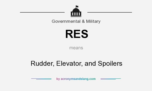 What does RES mean? It stands for Rudder, Elevator, and Spoilers