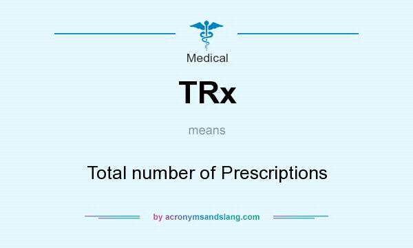 What does TRx mean? It stands for Total number of Prescriptions