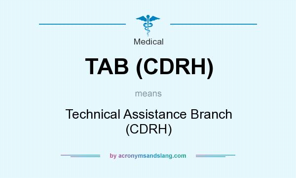 What does TAB (CDRH) mean? It stands for Technical Assistance Branch (CDRH)
