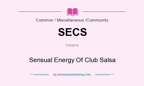 What does SECS mean? It stands for Sensual Energy Of Club Salsa