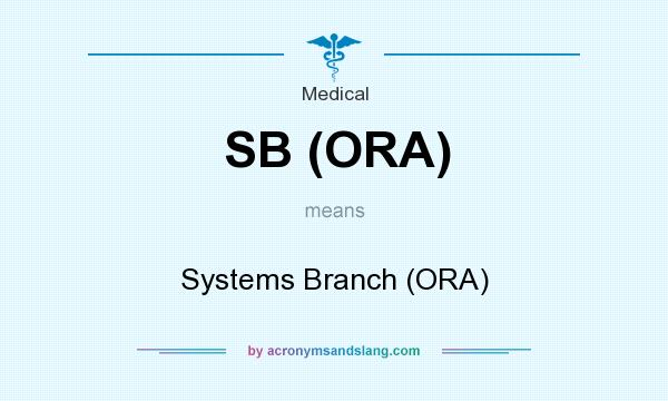 What does SB (ORA) mean? It stands for Systems Branch (ORA)