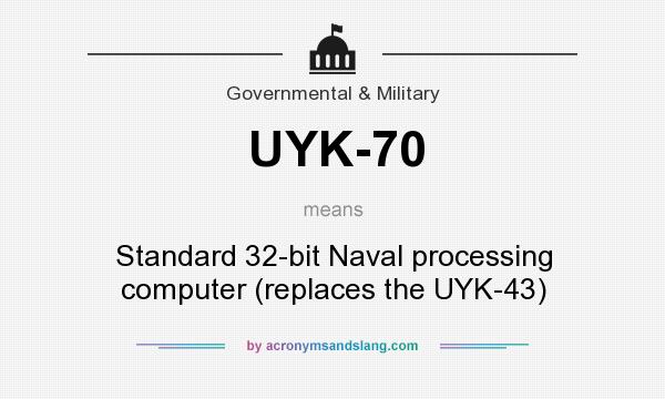 What does UYK-70 mean? It stands for Standard 32-bit Naval processing computer (replaces the UYK-43)