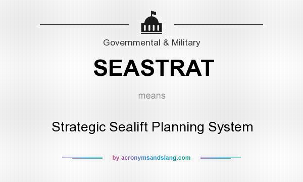 What does SEASTRAT mean? It stands for Strategic Sealift Planning System