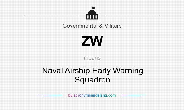 What does ZW mean? It stands for Naval Airship Early Warning Squadron