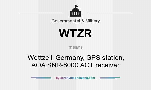 What does WTZR mean? It stands for Wettzell, Germany, GPS station, AOA SNR-8000 ACT receiver