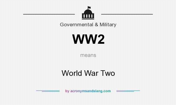 What does WW2 mean? It stands for World War Two