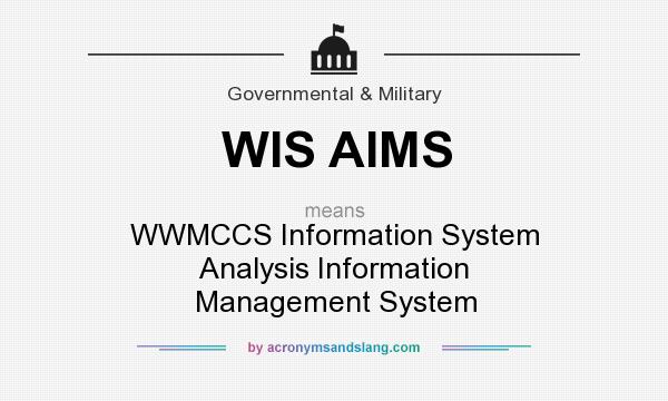 What does WIS AIMS mean? It stands for WWMCCS Information System Analysis Information Management System