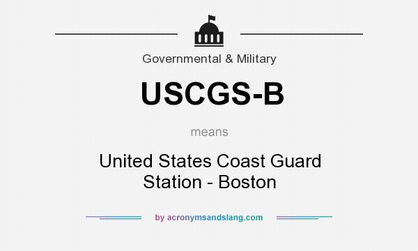 What does USCGS-B mean? It stands for United States Coast Guard Station - Boston