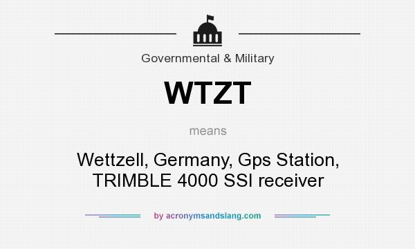 What does WTZT mean? It stands for Wettzell, Germany, Gps Station, TRIMBLE 4000 SSI receiver