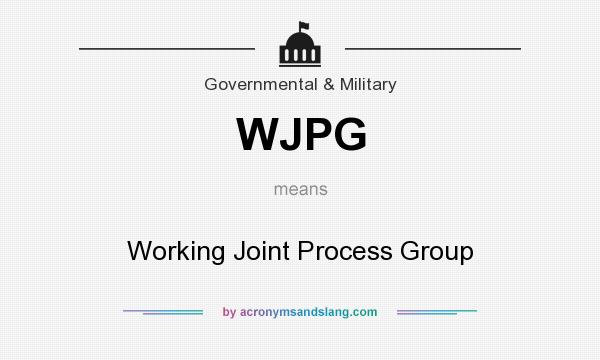 What does WJPG mean? It stands for Working Joint Process Group