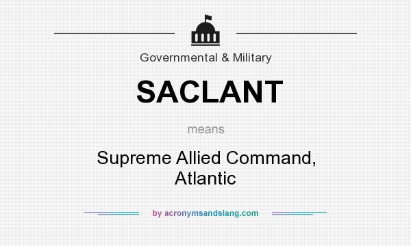 What does SACLANT mean? It stands for Supreme Allied Command, Atlantic