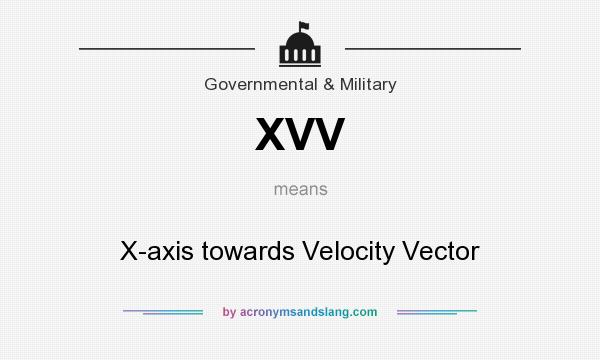 What does XVV mean? It stands for X-axis towards Velocity Vector