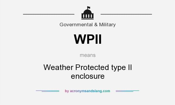 What does WPII mean? It stands for Weather Protected type II enclosure