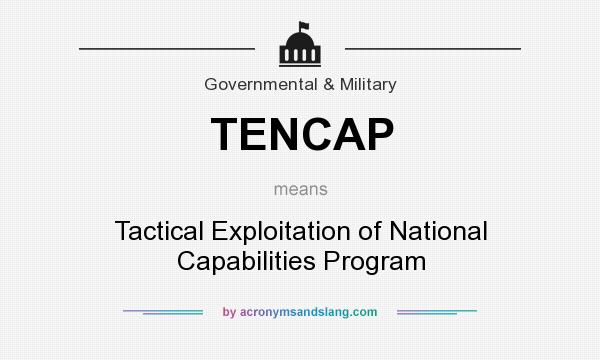 What does TENCAP mean? It stands for Tactical Exploitation of National Capabilities Program