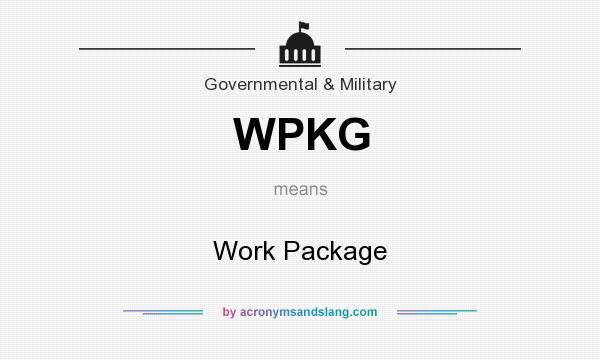 What does WPKG mean? It stands for Work Package
